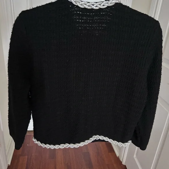 NWT Alice + Olivia Akira Embellished Trim Cardigan M